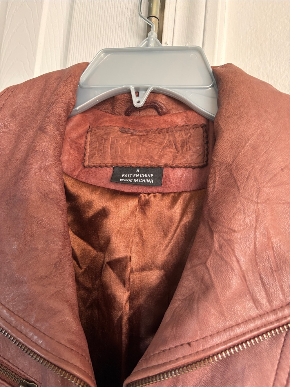 Tribal Women's Rust/Brown Leather Jacket - Picture 3 of 6